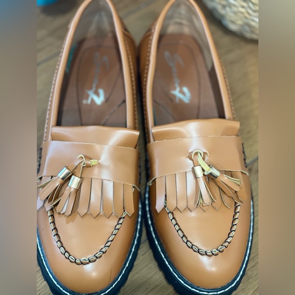 Seven7 Ivy Lug Platform Loafer in Cognac Brown - Picture 3 of 7